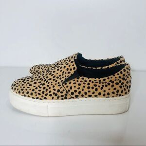 Qupid black tan animal print slide on Loafers